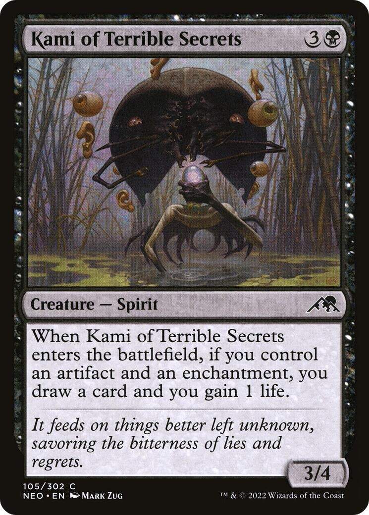 Image for Kami of Terrible Secrets (105) [Kamigawa: Neon Dynasty] - Magic: The Gathering