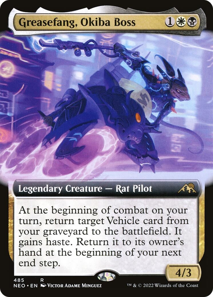 Image for Greasefang, Okiba Boss (Extended Art) (485) [Kamigawa: Neon Dynasty] - Magic: The Gathering