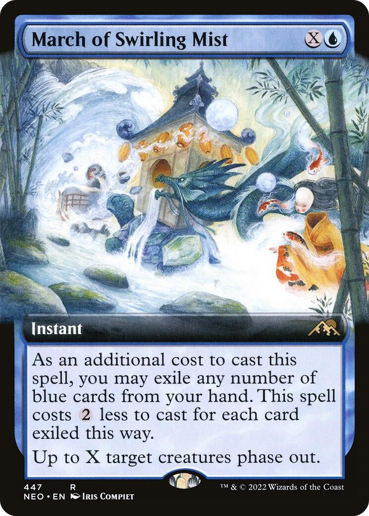 Image for March of Swirling Mist (Extended Art) (447) [Kamigawa: Neon Dynasty] - Magic: The Gathering