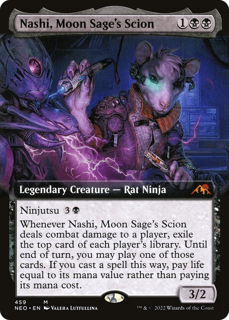 Image for Nashi, Moon Sage's Scion (Extended Art) (459) [Kamigawa: Neon Dynasty] - Magic: The Gathering