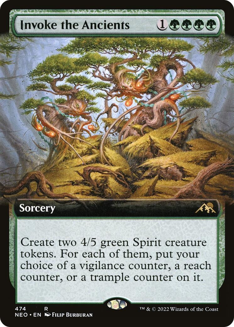Image for Invoke the Ancients (Extended Art) (474) [Kamigawa: Neon Dynasty] - Magic: The Gathering