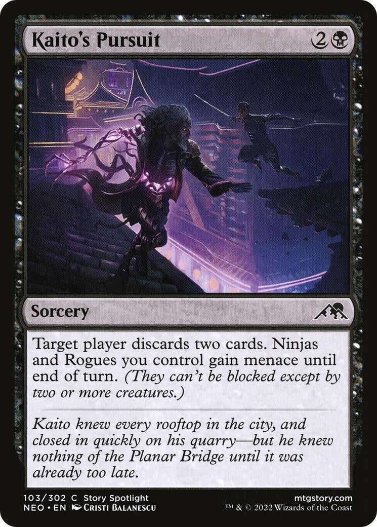 Image for Kaito's Pursuit (103) [Kamigawa: Neon Dynasty] - Magic: The Gathering