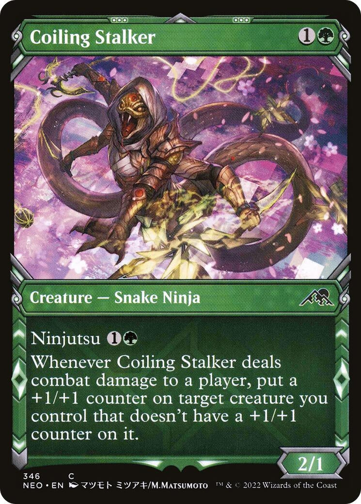 Image for Coiling Stalker (Showcase) (346) [Kamigawa: Neon Dynasty] - Magic: The Gathering