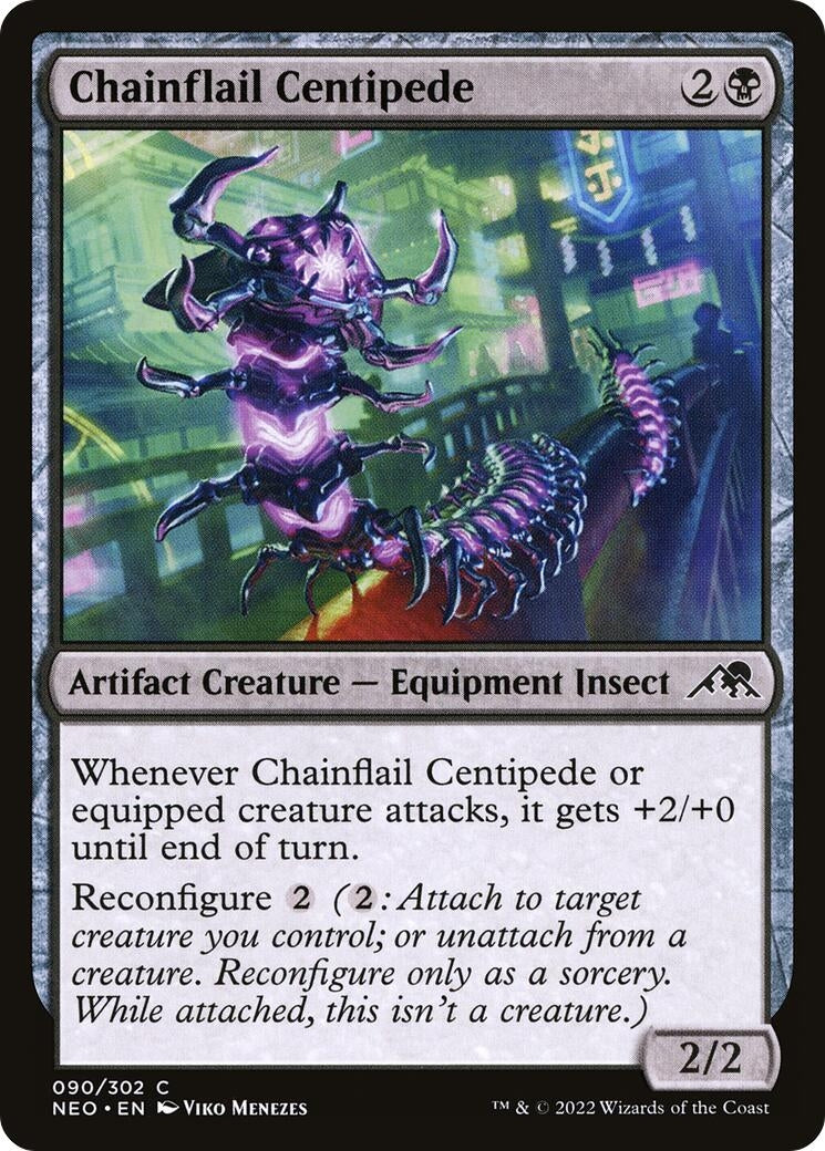 Image for Chainflail Centipede (90) [Kamigawa: Neon Dynasty] - Magic: The Gathering