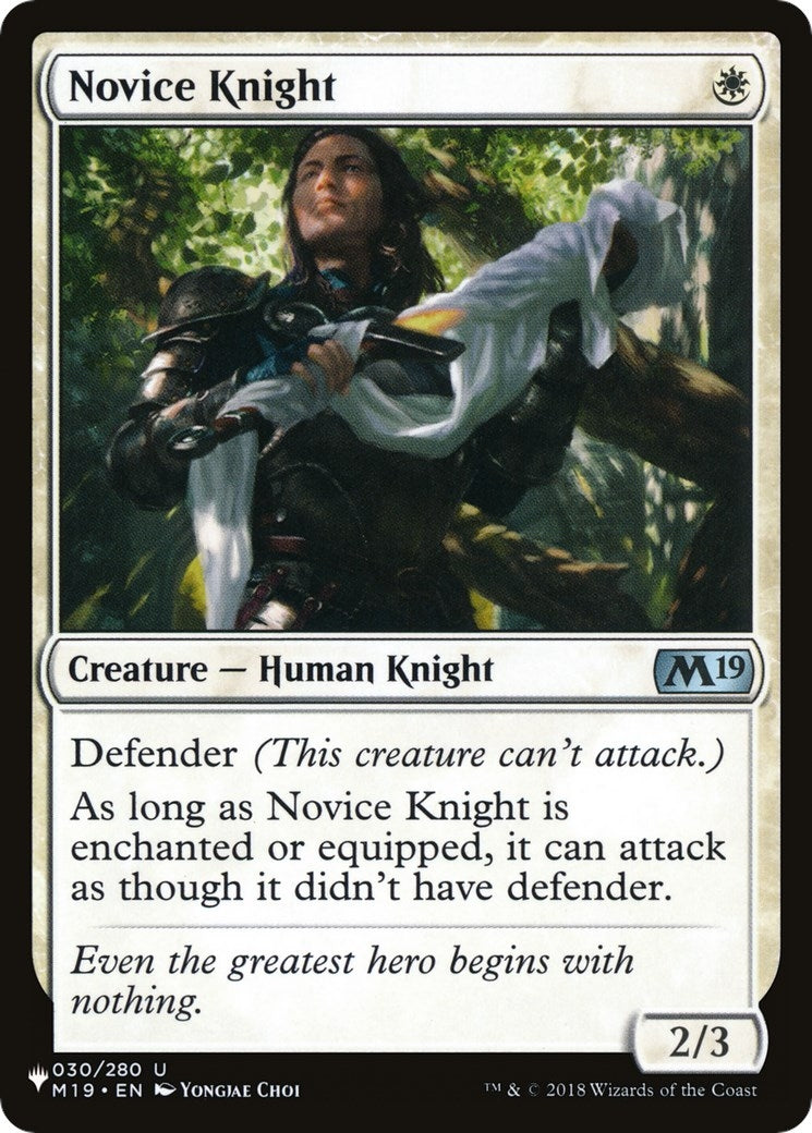 Image for Novice Knight (030/280) [The List Reprints] - Magic: The Gathering