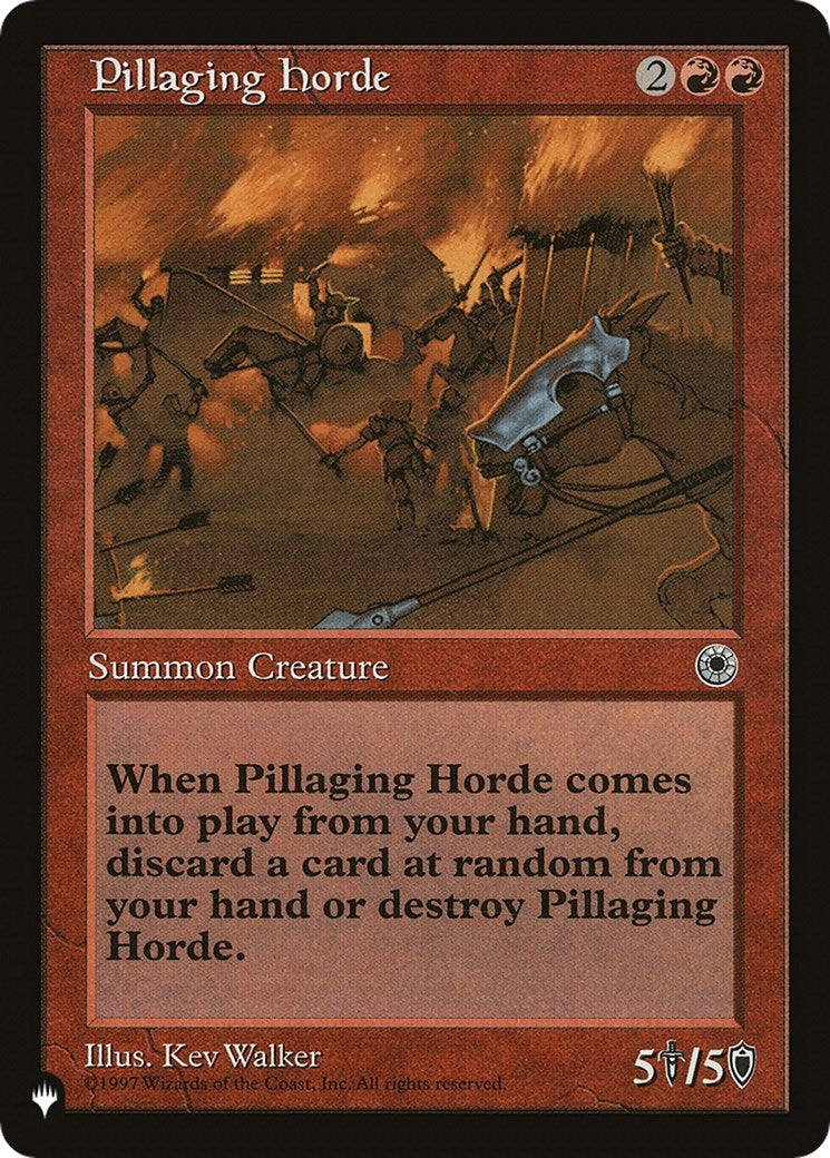 Image for Pillaging Horde [The List Reprints] - Magic: The Gathering