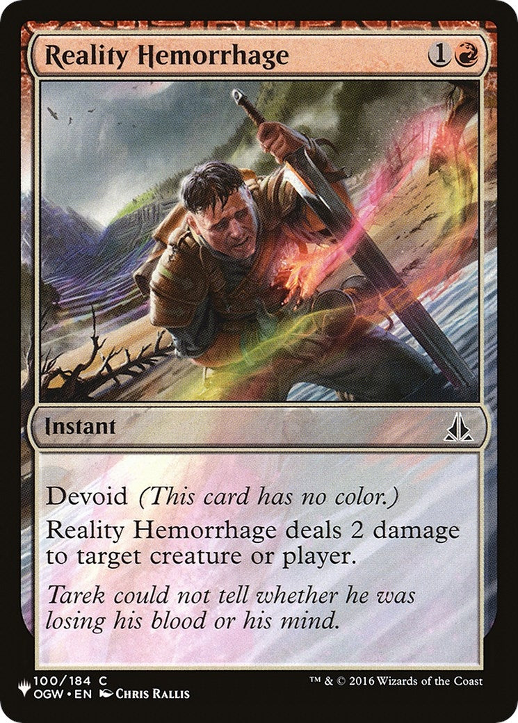 Image for Reality Hemorrhage (100/184) [The List Reprints] - Magic: The Gathering