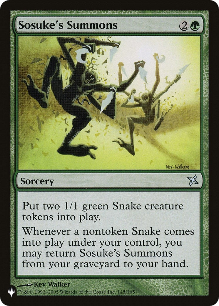 Image for Sosuke's Summons (145/165) [The List Reprints] - Magic: The Gathering