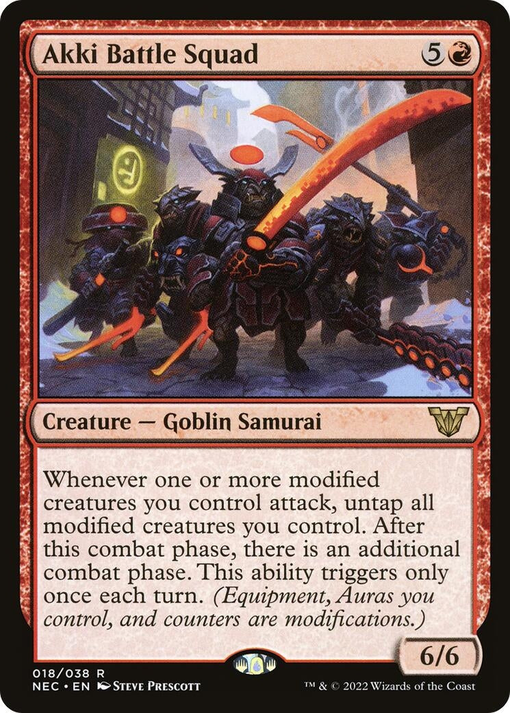 Image for Akki Battle Squad (18) [Kamigawa: Neon Dynasty] - Magic: The Gathering