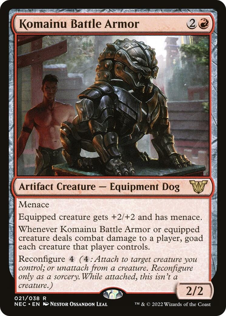 Image for Komainu Battle Armor (21) [Kamigawa: Neon Dynasty] - Magic: The Gathering
