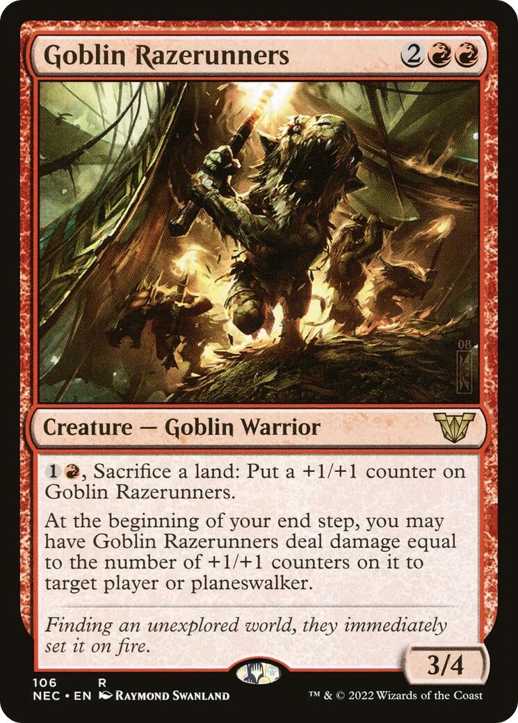 Image for Goblin Razerunners (106) [Kamigawa: Neon Dynasty] - Magic: The Gathering