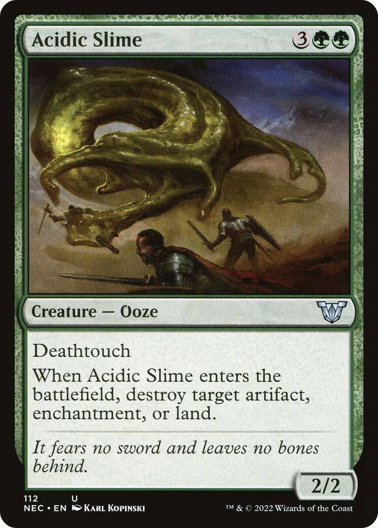 Image for Acidic Slime (112) [Kamigawa: Neon Dynasty] - Magic: The Gathering
