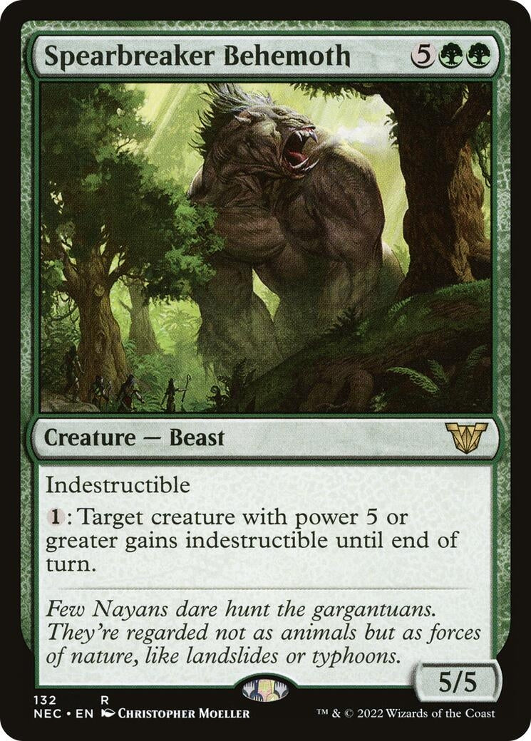 Image for Spearbreaker Behemoth (132) [Kamigawa: Neon Dynasty] - Magic: The Gathering