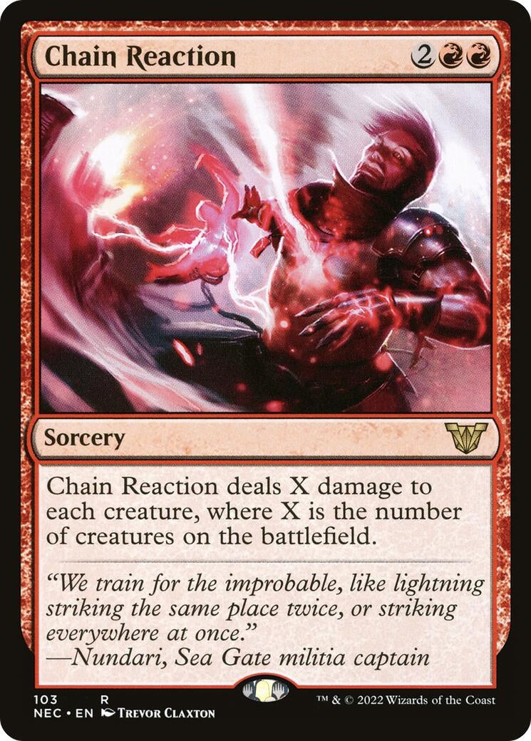Image for Chain Reaction (103) [Kamigawa: Neon Dynasty] - Magic: The Gathering
