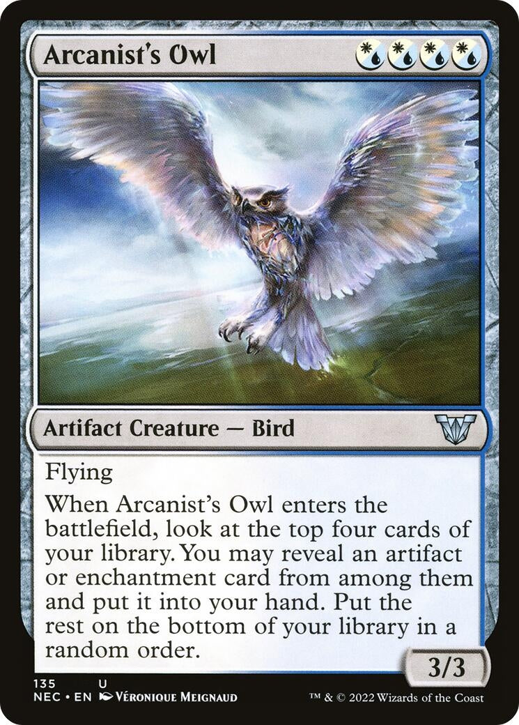 Image for Arcanist's Owl (135) [Kamigawa: Neon Dynasty] - Magic: The Gathering