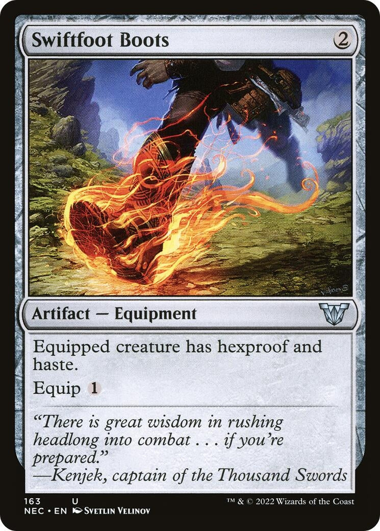 Image for Swiftfoot Boots (163) [Kamigawa: Neon Dynasty] - Magic: The Gathering