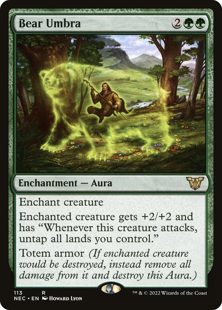 Image for Bear Umbra (113) [Kamigawa: Neon Dynasty] - Magic: The Gathering