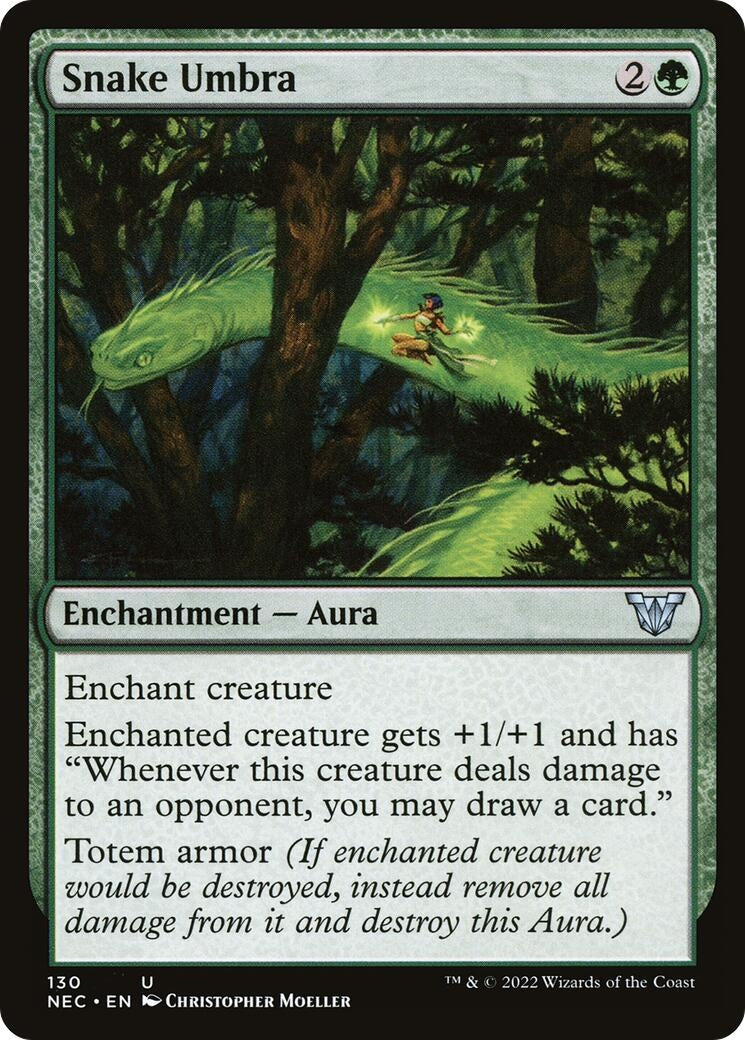 Image for Snake Umbra (130) [Kamigawa: Neon Dynasty] - Magic: The Gathering