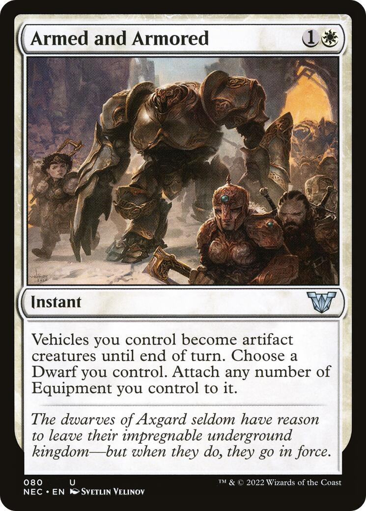 Image for Armed and Armored (80) [Kamigawa: Neon Dynasty] - Magic: The Gathering