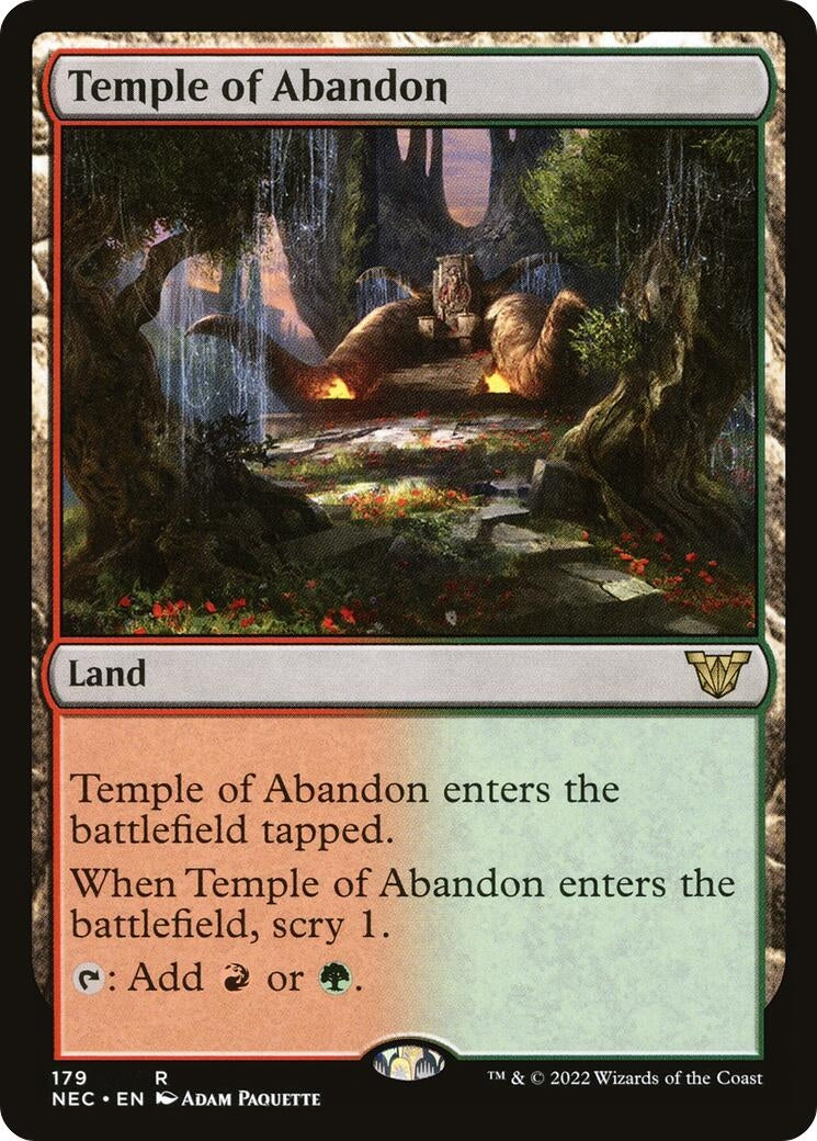 Image for Temple of Abandon (179) [Kamigawa: Neon Dynasty] - Magic: The Gathering