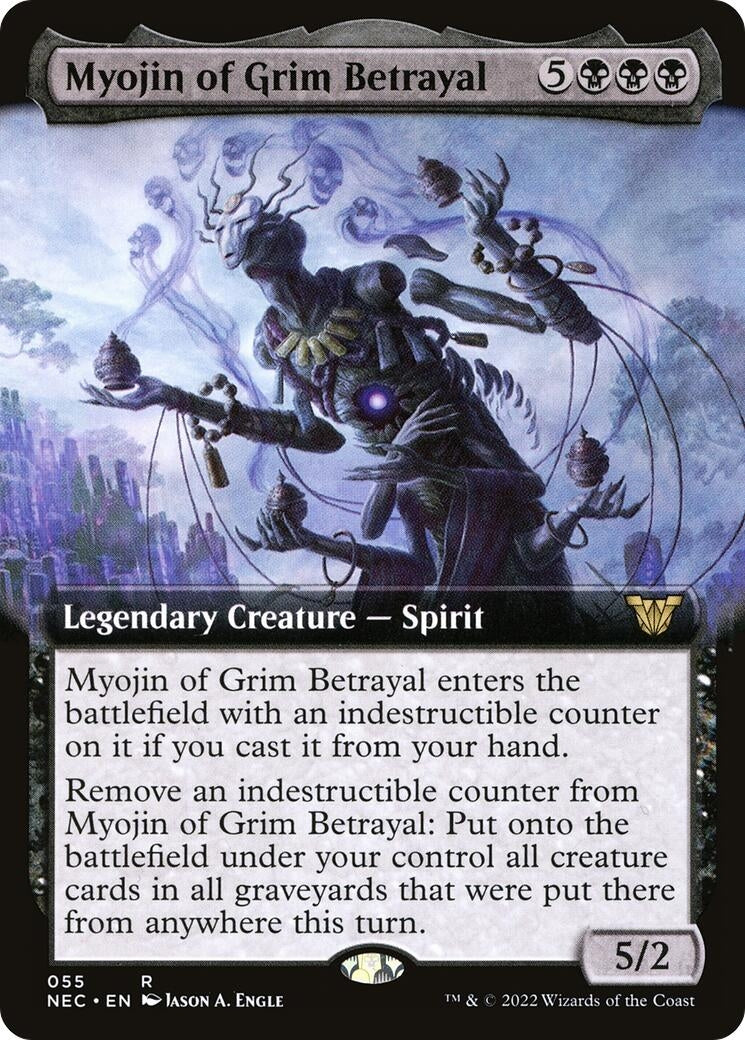 Image for Myojin of Grim Betrayal (Extended Art) (55) [Kamigawa: Neon Dynasty] - Magic: The Gathering