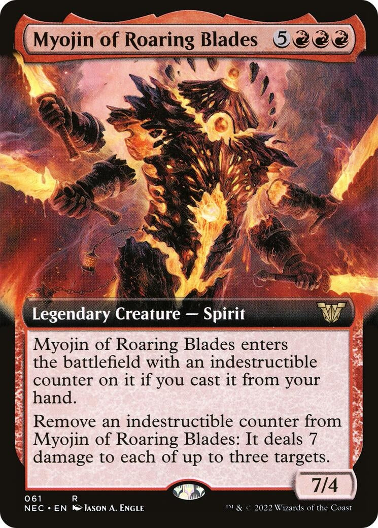 Image for Myojin of Roaring Blades (Extended Art) (61) [Kamigawa: Neon Dynasty] - Magic: The Gathering