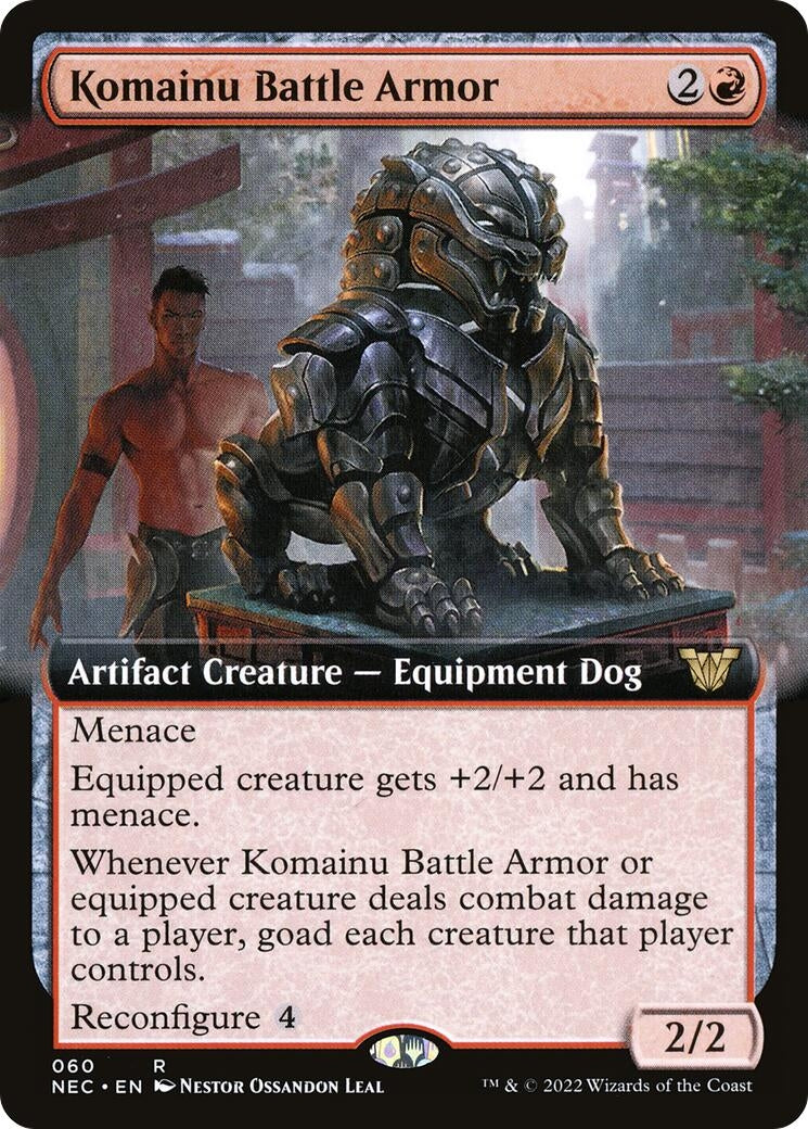 Image for Komainu Battle Armor (Extended Art) (60) [Kamigawa: Neon Dynasty] - Magic: The Gathering