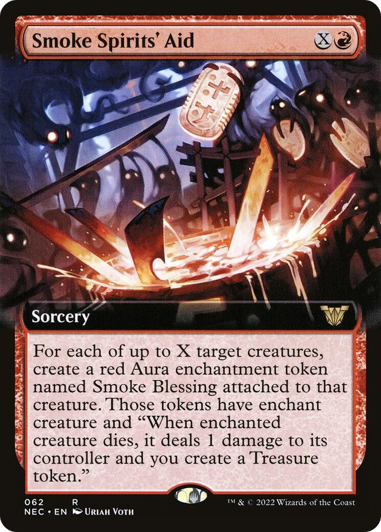 Image for Smoke Spirits' Aid (Extended Art) (62) [Kamigawa: Neon Dynasty] - Magic: The Gathering