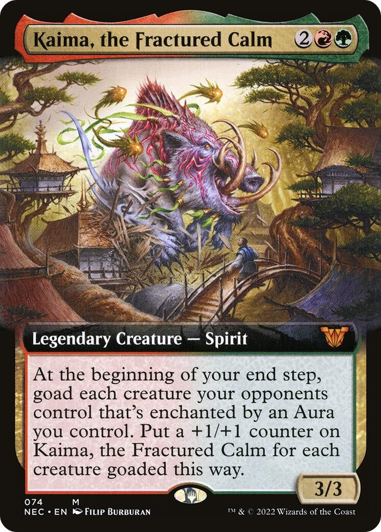 Image for Kaima, the Fractured Calm (Extended Art) (74) [Kamigawa: Neon Dynasty] - Magic: The Gathering