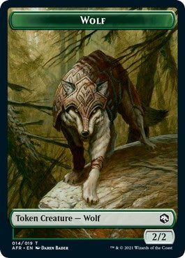 Image for Wolf (014) // Clue (016) Double-Sided Token (Challenger 2022) (14 // 16) [Unique and Miscellaneous Promos] - Magic: The Gathering