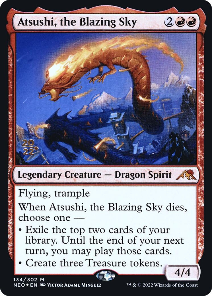 Image for Atsushi, the Blazing Sky (134) [Prerelease Cards] - Magic: The Gathering