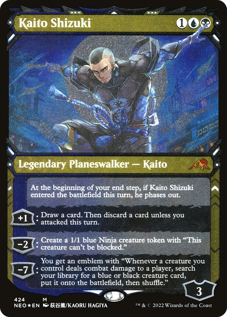 Image for Kaito Shizuki (Showcase) (Foil Etched) (424) [Kamigawa: Neon Dynasty] - Magic: The Gathering