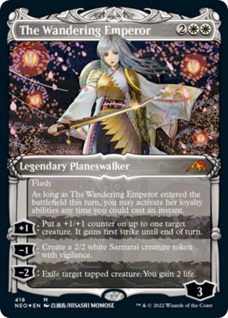Image for The Wandering Emperor (Showcase) (Foil Etched) (418) [Kamigawa: Neon Dynasty] - Magic: The Gathering