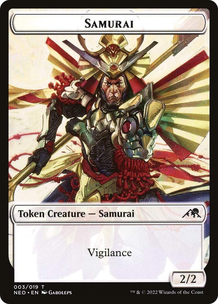 Image for Samurai Token (3) [Kamigawa: Neon Dynasty] - Magic: The Gathering