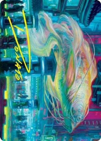Image for Skyswimmer Koi Art Card (Gold-Stamped Signature) (3) [Kamigawa: Neon Dynasty] - Magic: The Gathering
