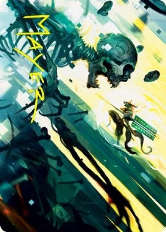Image for Repel the Vile Art Card (Gold-Stamped Signature) (4) [Kamigawa: Neon Dynasty] - Magic: The Gathering