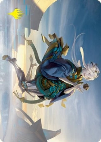 Image for Moonfolk Puzzlemaker Art Card (Gold-Stamped Signature) (6) [Kamigawa: Neon Dynasty] - Magic: The Gathering