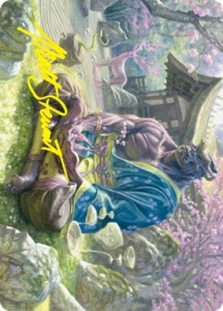 Image for Kosei, Penitent Warlord Art Card (Gold-Stamped Signature) (8) [Kamigawa: Neon Dynasty] - Magic: The Gathering