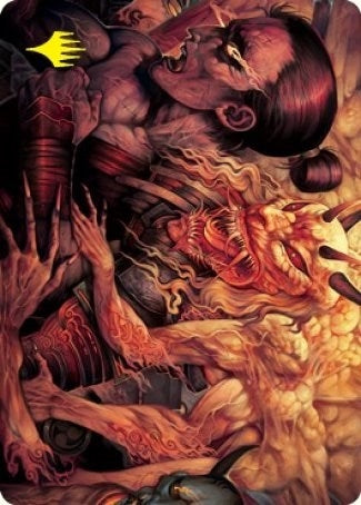 Image for Gift of Wrath Art Card (Gold-Stamped Signature) (11) [Kamigawa: Neon Dynasty] - Magic: The Gathering