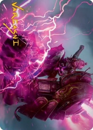 Image for Voltage Surge Art Card (Gold-Stamped Signature) (15) [Kamigawa: Neon Dynasty] - Magic: The Gathering