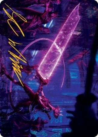Image for Enormous Energy Blade Art Card (Gold-Stamped Signature) (16) [Kamigawa: Neon Dynasty] - Magic: The Gathering