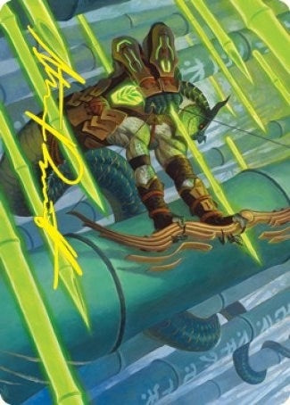 Image for Bamboo Grove Archer Art Card (Gold-Stamped Signature) (20) [Kamigawa: Neon Dynasty] - Magic: The Gathering