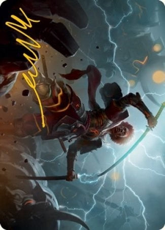 Image for Raiyuu, Storm's Edge Art Card (Gold-Stamped Signature) (31) [Kamigawa: Neon Dynasty] - Magic: The Gathering