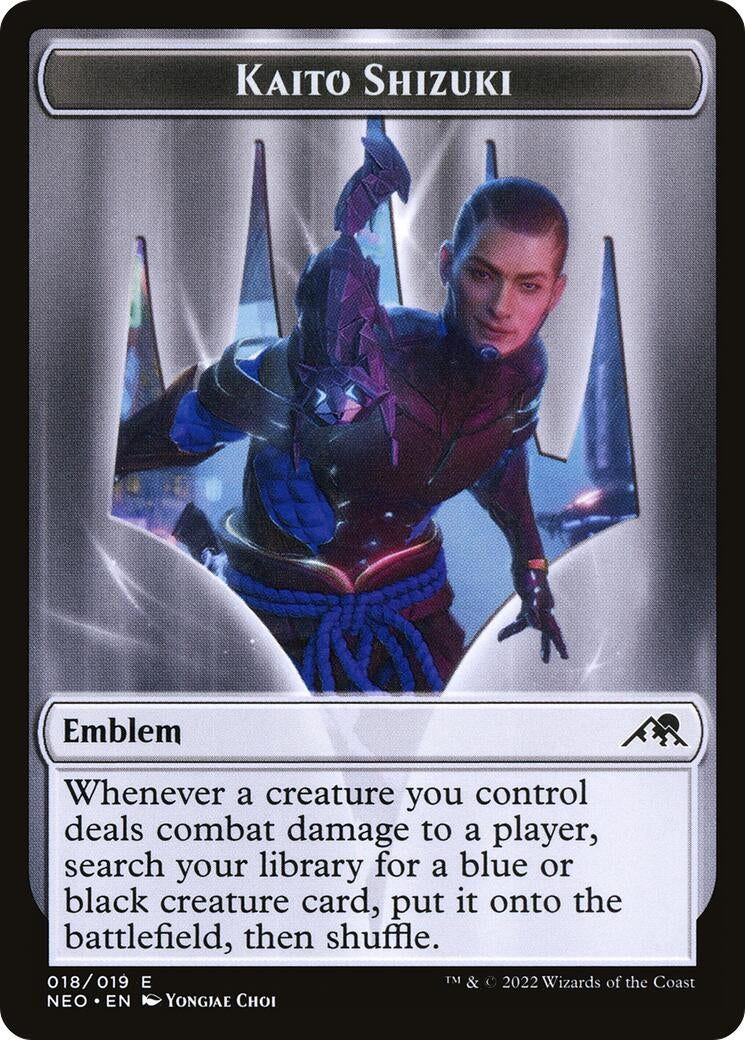 Image for Emblem - Kaito Shizuki (18) [Kamigawa: Neon Dynasty] - Magic: The Gathering
