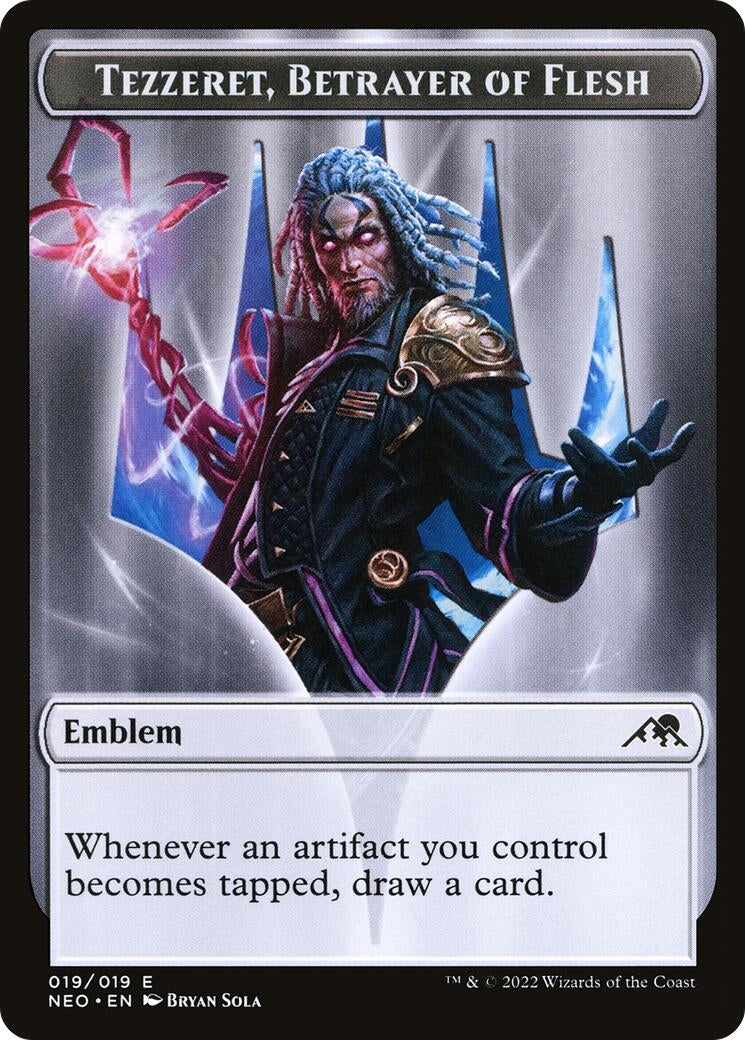 Image for Emblem - Tezzeret, Betrayer of Flesh (19) [Kamigawa: Neon Dynasty] - Magic: The Gathering