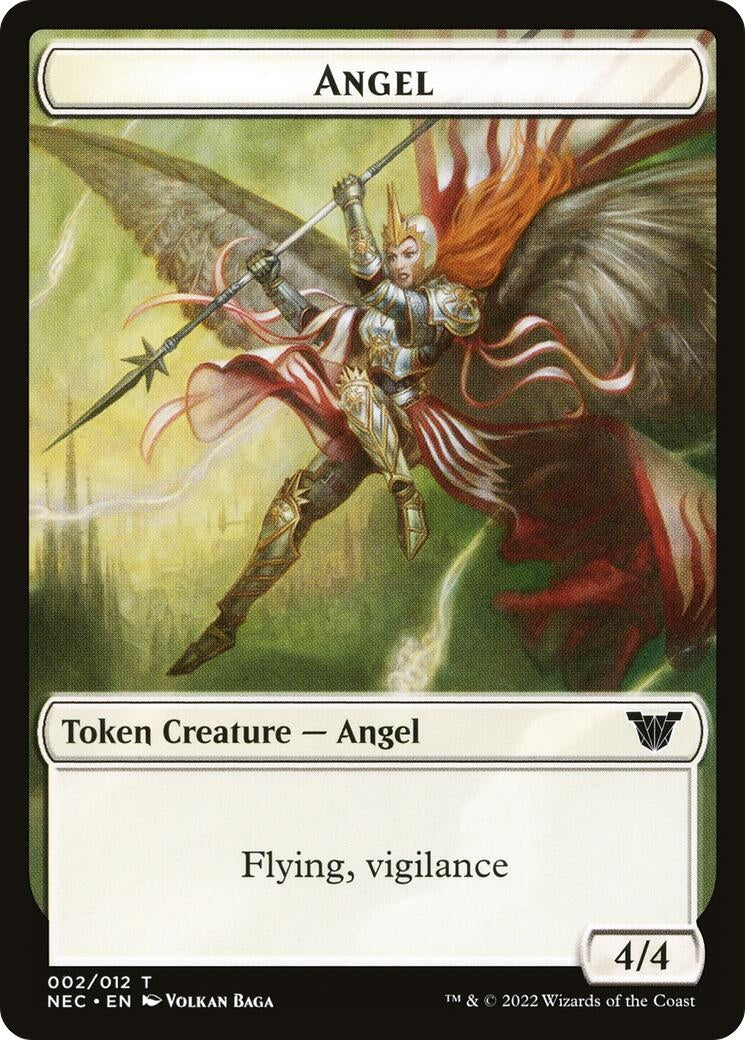 Image for Angel // Elephant Double-Sided Token (2 // 8) [Kamigawa: Neon Dynasty] - Magic: The Gathering