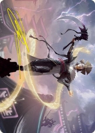 Image for Naomi, Pillar of Order Art Card (Gold-Stamped Signature) (35) [Kamigawa: Neon Dynasty] - Magic: The Gathering