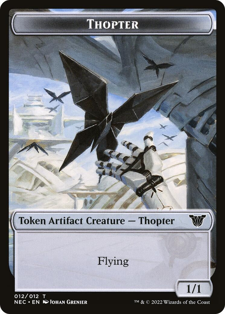 Image for Thopter // Spirit (002) Double-Sided Token (12 // 2) [Kamigawa: Neon Dynasty] - Magic: The Gathering