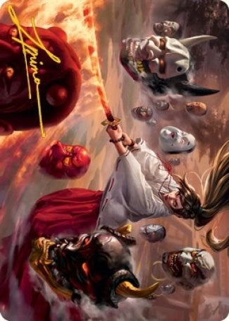 Image for Unquenchable Fury Art Card (Gold-Stamped Signature) (39) [Kamigawa: Neon Dynasty] - Magic: The Gathering
