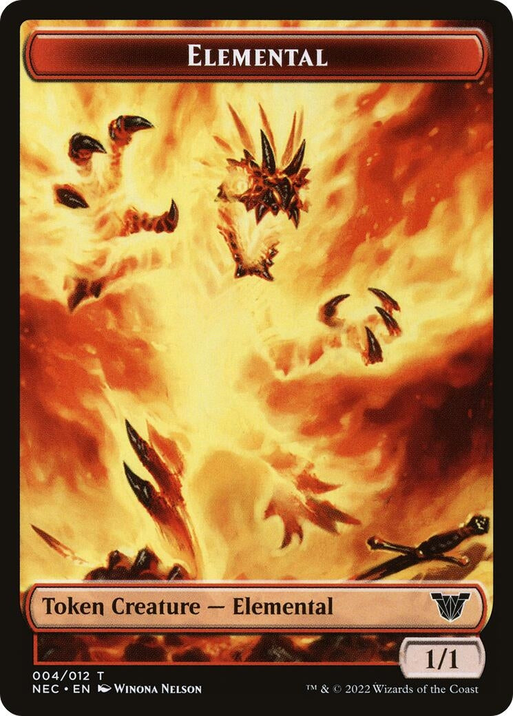Image for Elemental // Spirit (009) Double-Sided Token (4 // 9) [Kamigawa: Neon Dynasty] - Magic: The Gathering
